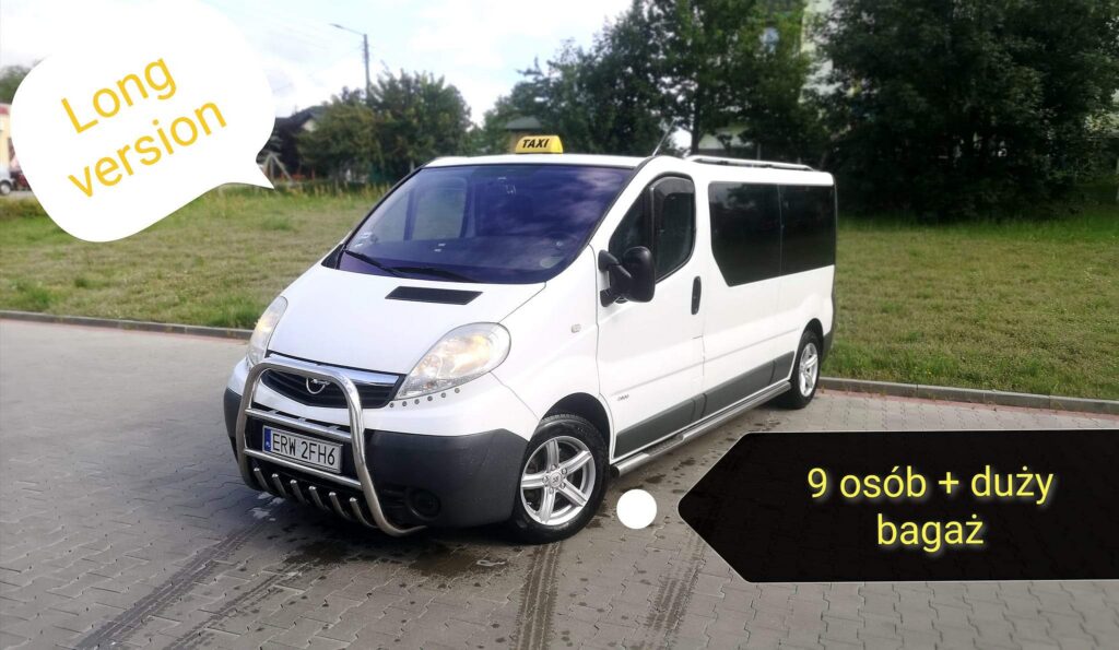 Green Taxi Rawa Mazowiecka bus do 8 pasażerów z dużym bagażem